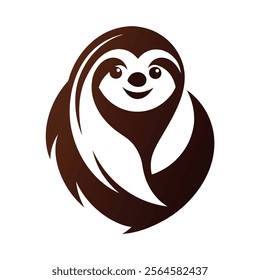 Sloth Logo Template - Isolated Brand Identity Icon Vector.perfect for brand identity designs, featuring a clean and isolated vector icon. Ideal for businesses, freelancers, and creative projects.