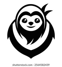 Sloth Logo Template - Isolated Brand Identity Icon Vector.perfect for brand identity designs, featuring a clean and isolated vector icon. Ideal for businesses, freelancers, and creative projects.