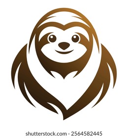 Sloth Logo Template - Isolated Brand Identity Icon Vector.perfect for brand identity designs, featuring a clean and isolated vector icon. Ideal for businesses, freelancers, and creative projects.