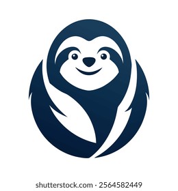 Sloth Logo Template - Isolated Brand Identity Icon Vector.perfect for brand identity designs, featuring a clean and isolated vector icon. Ideal for businesses, freelancers, and creative projects.