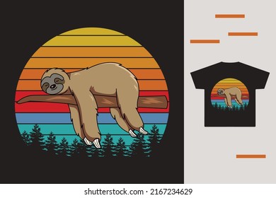 Sloth lover t shirt design
