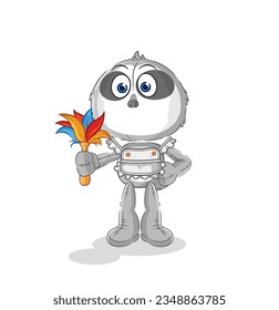 the sloth maid mascot. cartoon vector