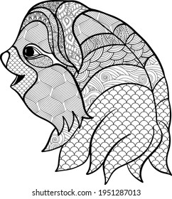 Sloth Mandala Vector and coloring page