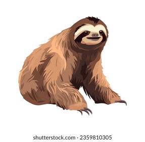 sloth mascot animal icon isolated