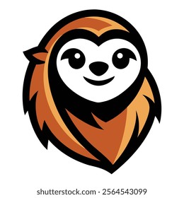 sloth mascot logo design vector art illustration on white background