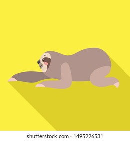 Sloth move icon. Flat illustration of sloth move vector icon for web design