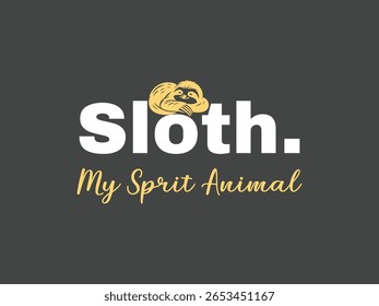 Preguiça meu espírito animal elegante t-shirt gráfica para fãs de vibração preguiçosa