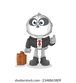 the sloth office worker mascot. cartoon vector
