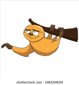 sloth on the tree branch