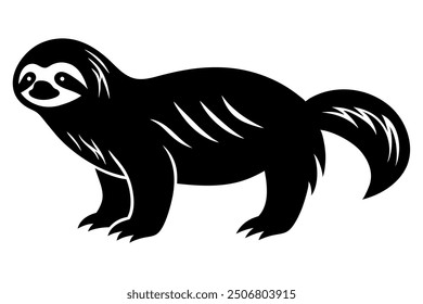 A sloth silhouette vector illustration 