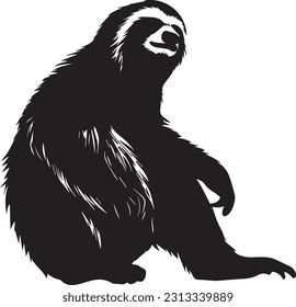 Sloth silhuette black and white images