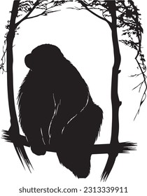 Sloth silhuette black and white images