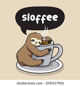 Sloth Sleep at Cup of Coffee Sloffee