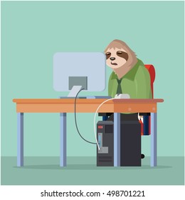 Sloth Office Images Stock Photos Vectors Shutterstock