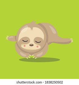 sloth split design vector illustration
