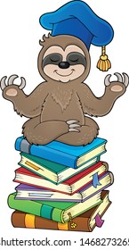 Sloth teacher theme image 3 - eps10 vector illustration.