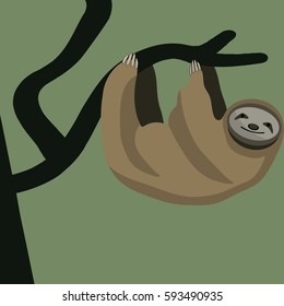 Sloth tree vector