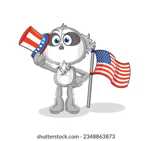 the sloth uncle sam character. cartoon mascot vector