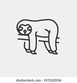 Sloth vector icon illustration sign