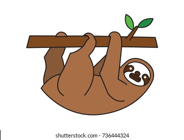 sloth vector icon logo