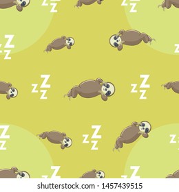 sloth vector pattern graphic design