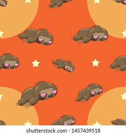 sloth vector pattern graphic design