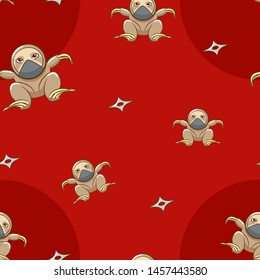 sloth vector pattern graphic design