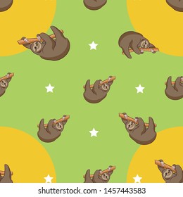 sloth vector pattern graphic design