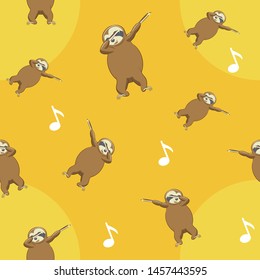 sloth vector pattern graphic design