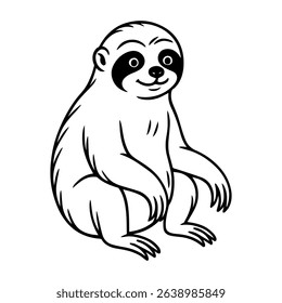 sloth vector realistic line icon on white background
Vector line icon animal, wildlife