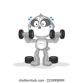 the sloth weight training illustration. character vector