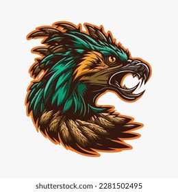 Sloth or wild animal roaring muzzle for sport team mascot. Vector isolated flat icon of wildcat Sloth predator symbol for blazon, badge or hunting nature adventure club. 