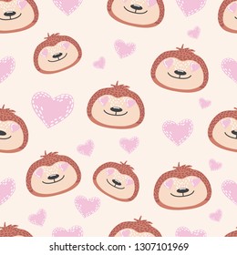 sloths vector pattern