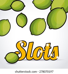 Slots design over white background, vector illustration