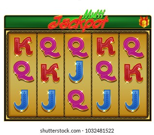 Slots Gameplay Screen - Mobile Game Assets