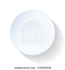 Slots thin lines icon vector graphic illustration