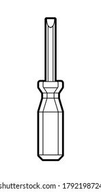 slotted screwdriver. hand tool for screws. repairs