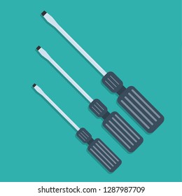 slotted screwdriver vector illustration