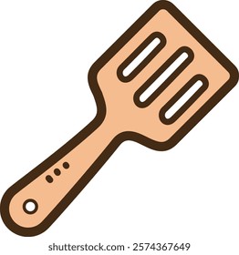 Slotted spatula vector doodle illustration and graphic