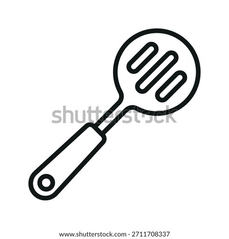 Slotted spoon icon vector design template