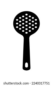 Slotted spoon  vector icon illustration