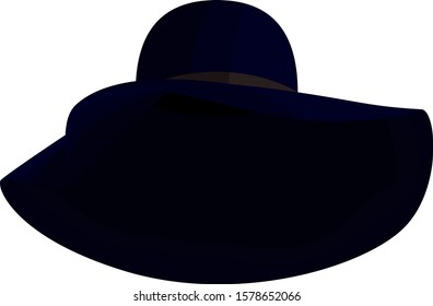 Slouch Hat Cartoon Illustration Isolated