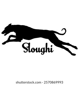 Sloughi dog silhouette, dog breeds, logo, vector, silhouette,  animal, illustration, icon, sign, design, black, symbol, pet, love
