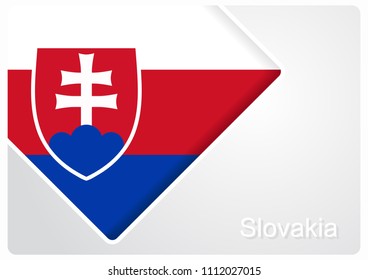 Slovak flag design background layout. Vector illustration.