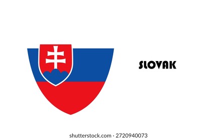 Bandera eslovaca en forma de escudo (insignia)