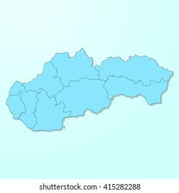 Slovakia blue map on degraded background vector