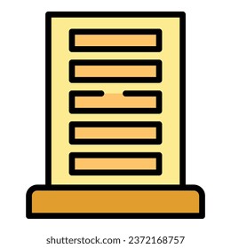 Slovakia building icon outline vector. Slovak map. Architecture culture color flat