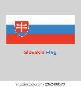 Slovakia Country Flag Design templet