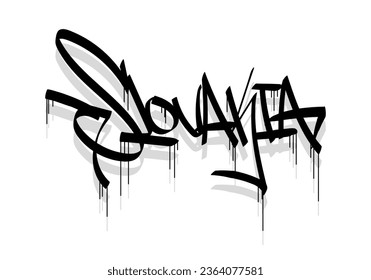 SLOVAKIA country graffiti tag style