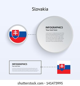 Slovakia Country Set of Banners on gray background for Infographic and Presentation. Vector illustration.